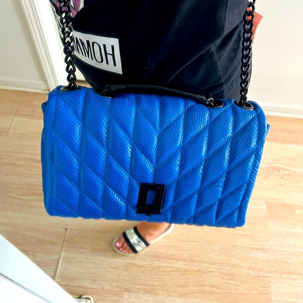 Karl Lagerfeld  limited edition Lafayette Gorgeous 3way Bag gorgeous blue color - Picture 6 of 6